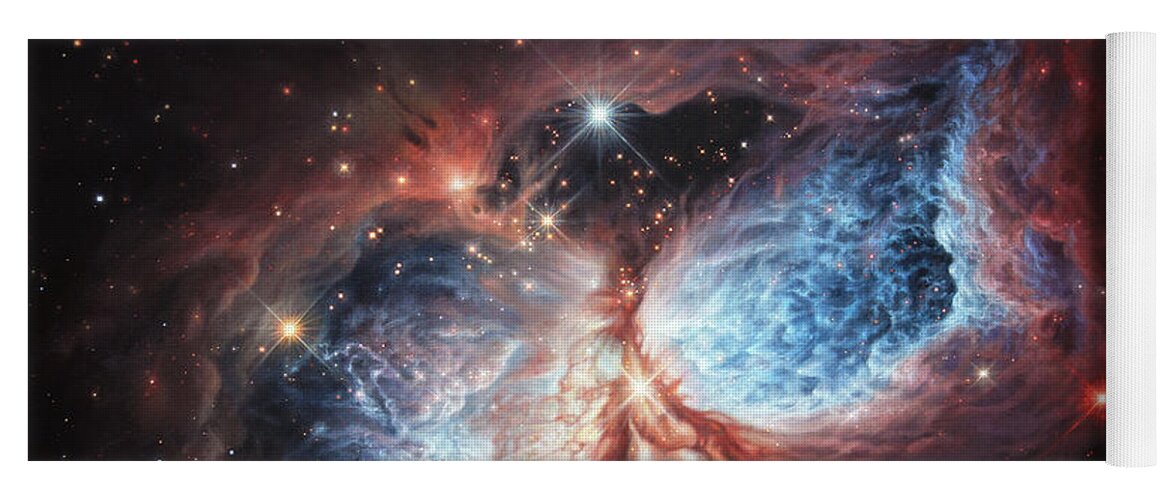 The Brush Strokes Of Star Birth Yoga Mat featuring the painting The Brush Strokes of Star Birth by Lucy West