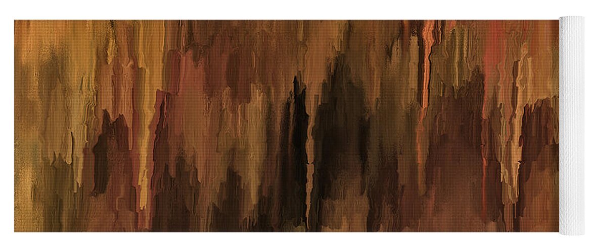 Abstract Yoga Mat featuring the painting The Cave by Michael Pickett