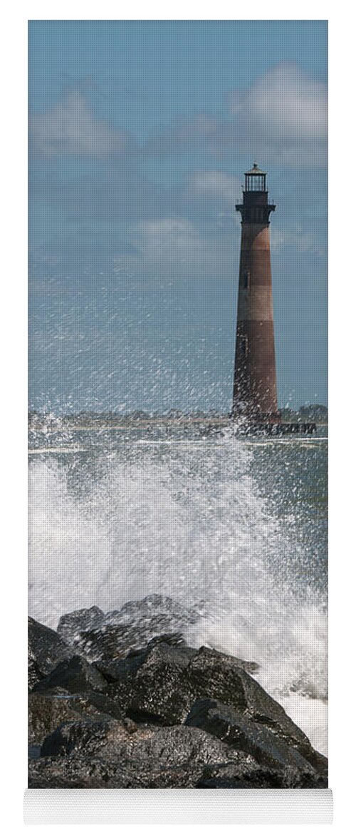Morris Island Lighthouse Yoga Mat featuring the photograph The Changing Tides by Dale Powell