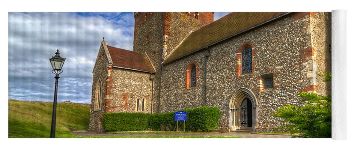 Dover Yoga Mat featuring the photograph The Church at Dover Castle by Tim Stanley