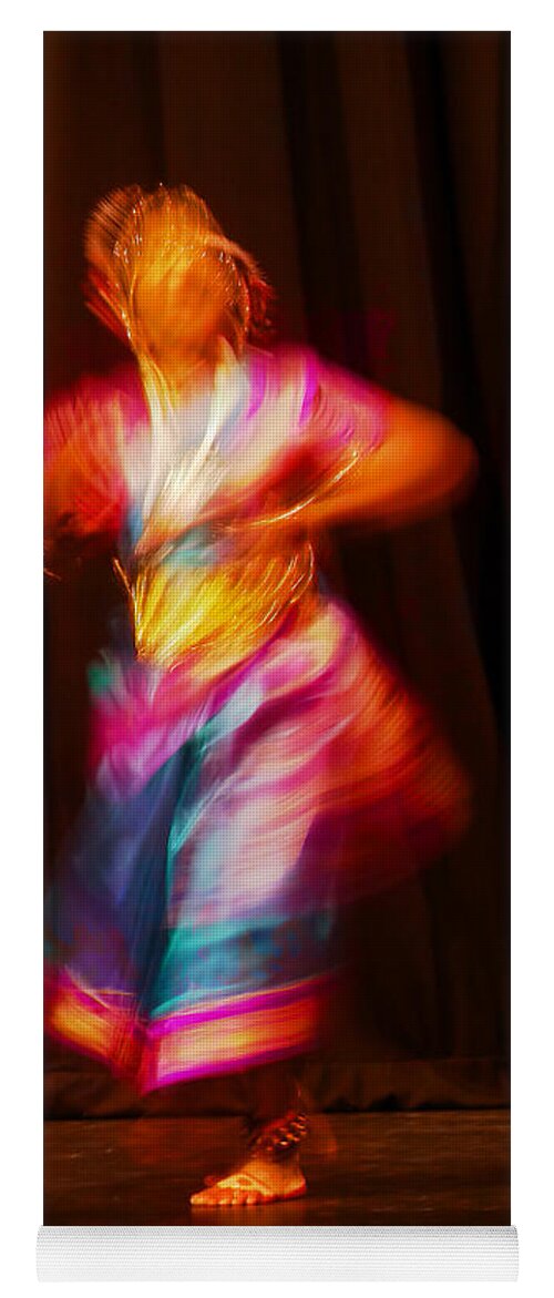 Nadananjali Yoga Mat featuring the photograph The Colours of Indian dance by Steve Taylor
