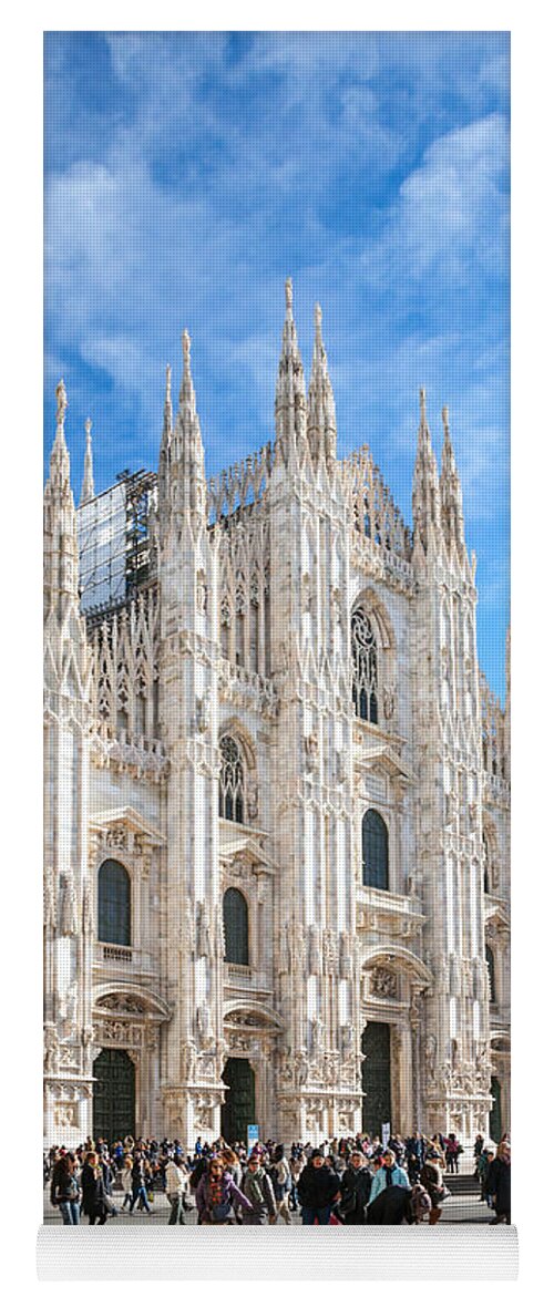 Duomo Yoga Mat featuring the photograph The famous Duomo - Milan - Italy by Matteo Colombo