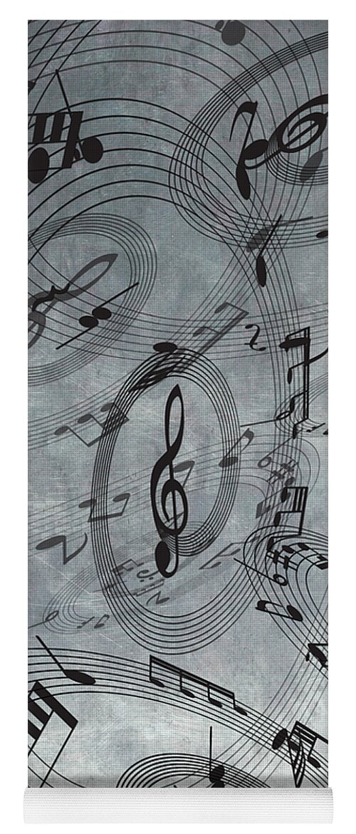 Freedom In Music Yoga Mat featuring the mixed media The Freedom Of Music 1 by Angelina Tamez