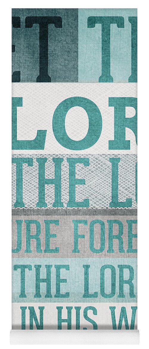 Psalm 104 Yoga Mat featuring the mixed media The Glory Of The Lord- Contemporary Christian Art by Linda Woods