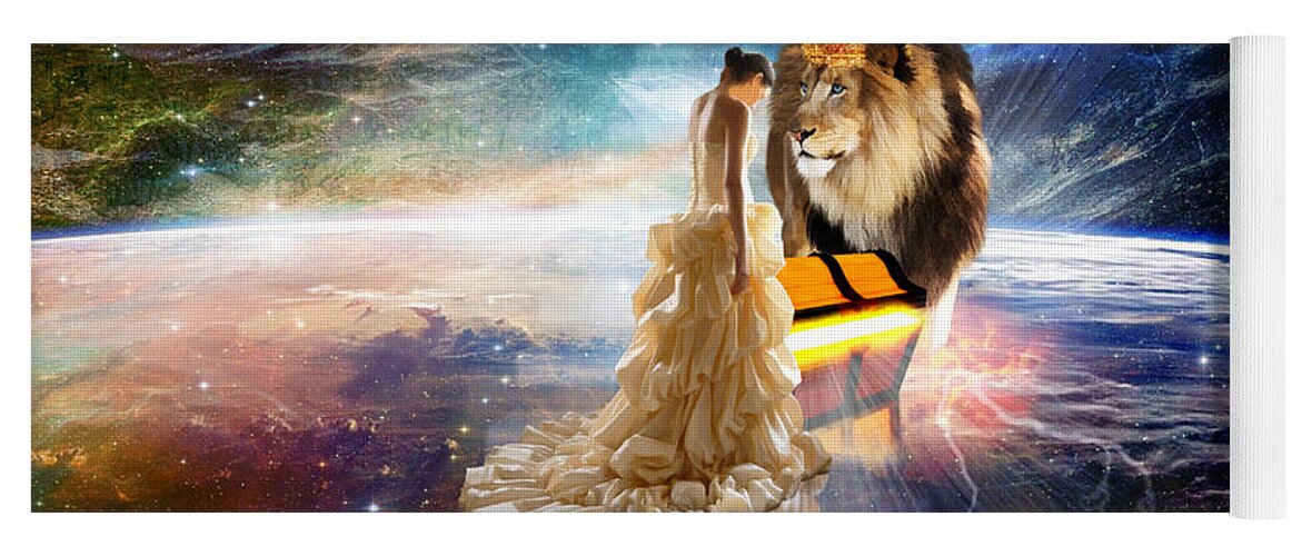 Lion Of Judah Bride Of Christ Kingdom Of Heaven Stairway To Heaven Treasure Of Haven  Yoga Mat featuring the digital art The Glory Season by Dolores Develde