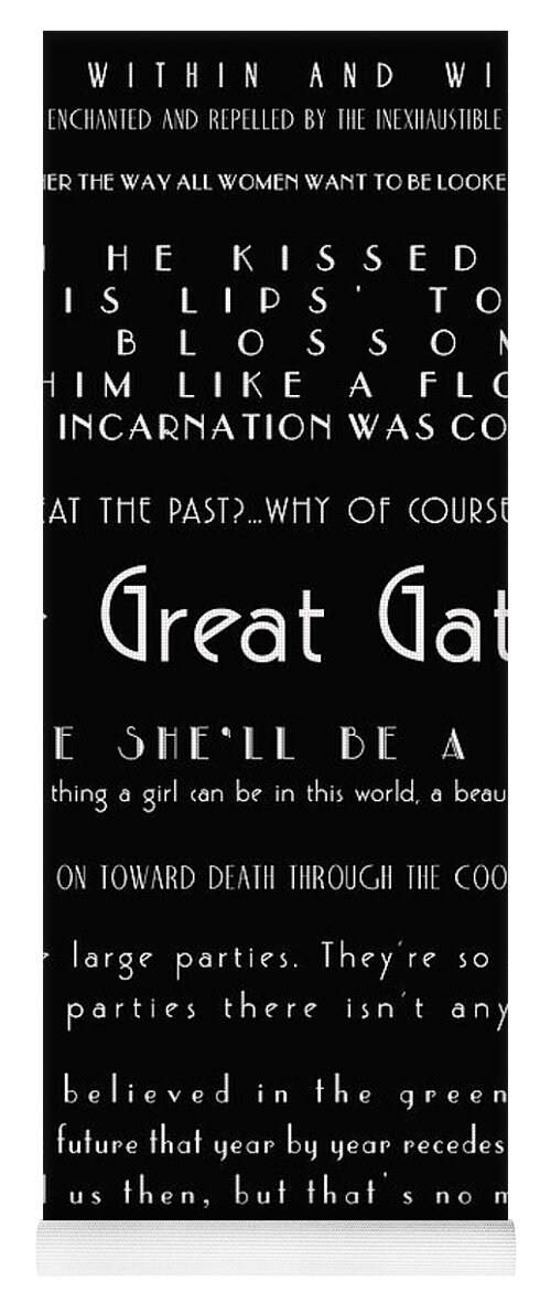 The Great Gatsby Yoga Mat featuring the photograph The Great Gatsby Quotes by Georgia Clare