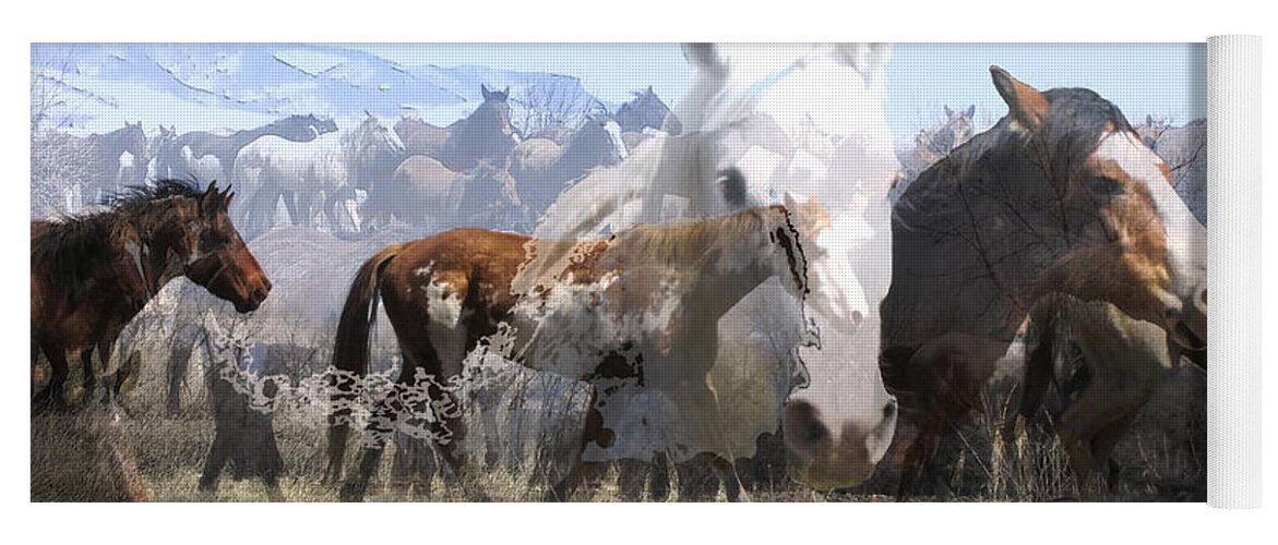 Horses Yoga Mat featuring the photograph The Herd 2 by Kae Cheatham