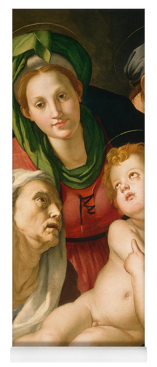 Bronzino Yoga Mat featuring the painting The Holy Family by Bronzino
