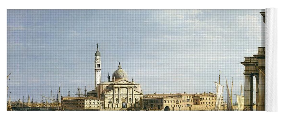 Venice Yoga Mat featuring the painting The Island of San Giorgio Maggiore by Canaletto