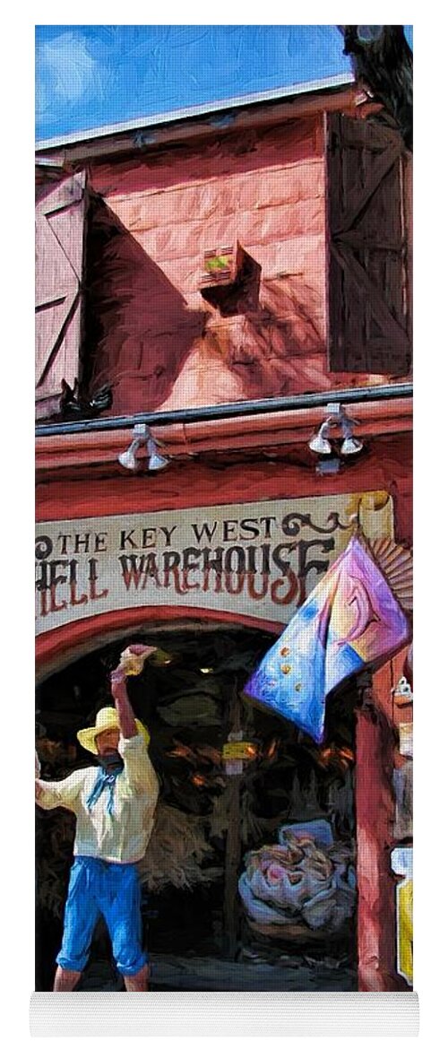 Building Yoga Mat featuring the photograph The Key West Shell Warehouse by Peggy Hughes