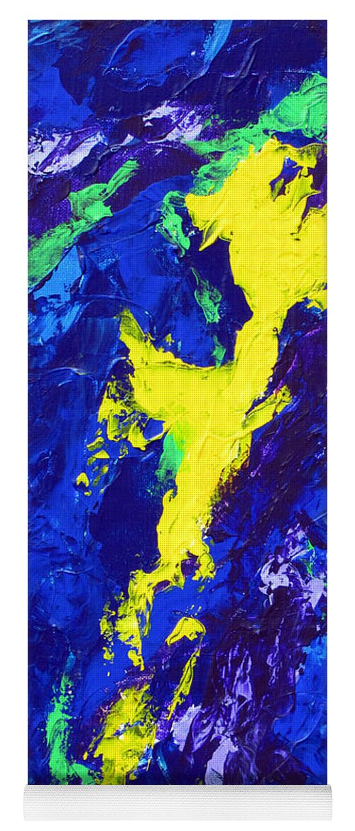 Abstract Yoga Mat featuring the painting The Light by Liz Tomlinson