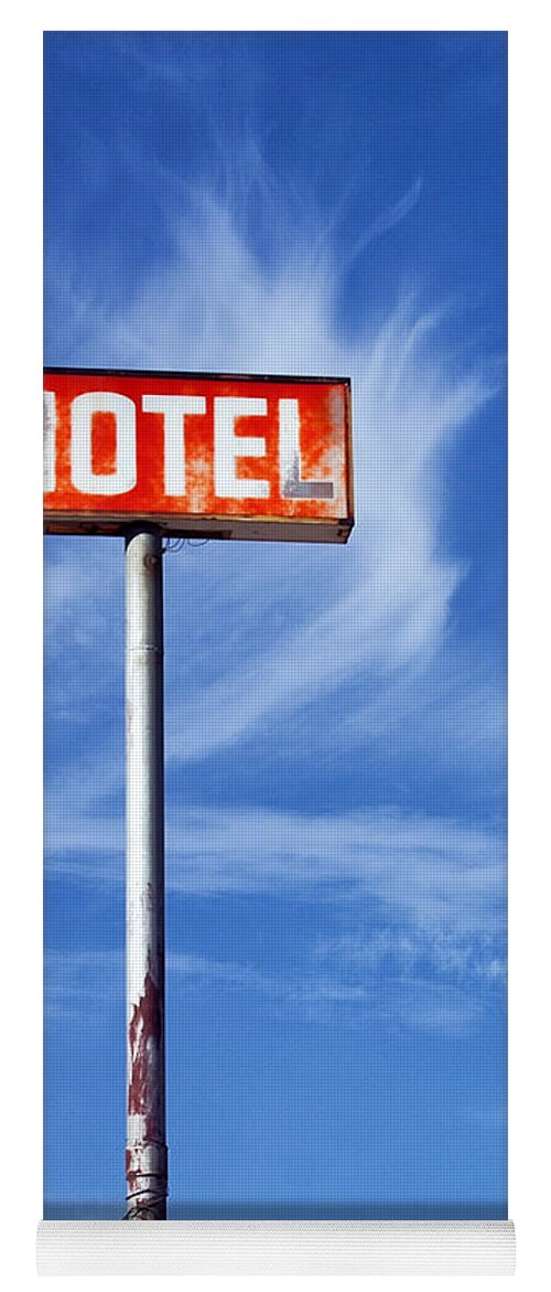 Motel Yoga Mat featuring the photograph MOTEL CALIFORNIA Desert Hot Springs CA by William Dey