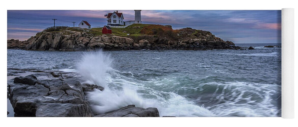 Cape Neddick Yoga Mat featuring the photograph The Nubble In Color by Rick Berk