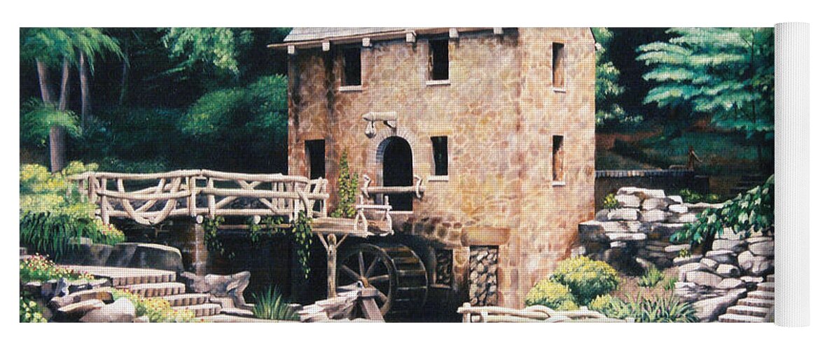 Gone With The Wind Yoga Mat featuring the painting The Old Mill by Glenn Pollard