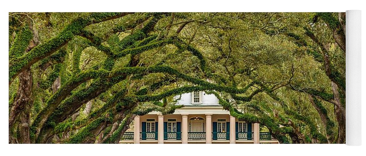 Oak Alley Plantation Yoga Mat featuring the photograph The Old South version 2 by Steve Harrington