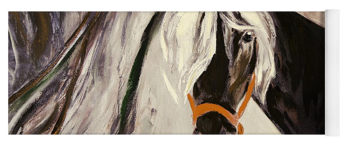 Horses Yoga Mat featuring the painting The Performer by Gina De Gorna