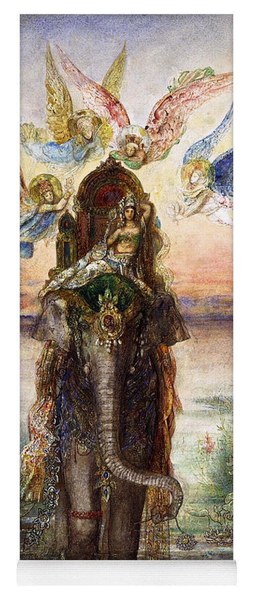 Gustave Moreau Yoga Mat featuring the painting The Sacred Elephant by Gustave Moreau