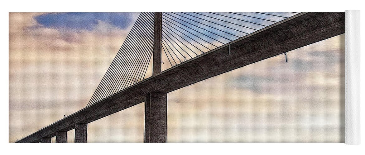 Bridge Yoga Mat featuring the photograph The Skyway by Hanny Heim