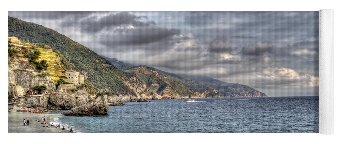 Europe Yoga Mat featuring the photograph The small beach at Monterosso Al Mare by Matt Swinden