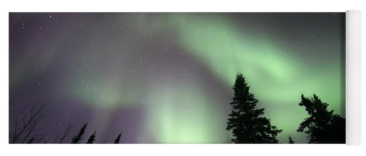 Aurora Borealis Yoga Mat featuring the photograph The Spirits Are Dancing by Priska Wettstein