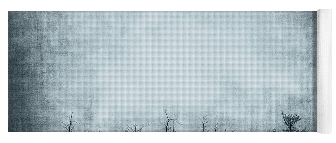 Grunge Yoga Mat featuring the photograph The Trees On The Ridge by Theresa Tahara