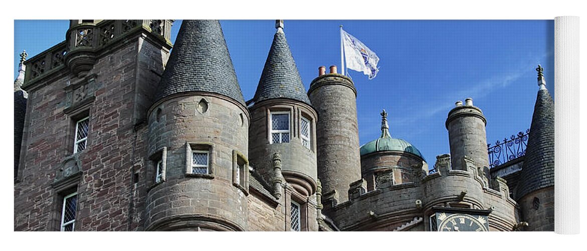 Scotland Yoga Mat featuring the photograph The Turrets of Glamis Castle by Jason Politte