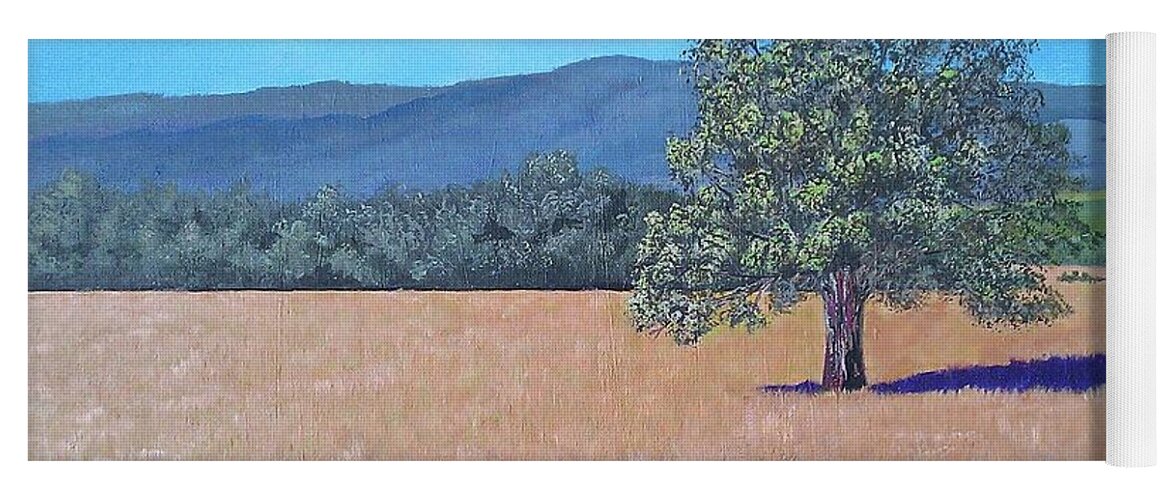 Oak Trees Yoga Mat featuring the painting The View by Suzanne Theis