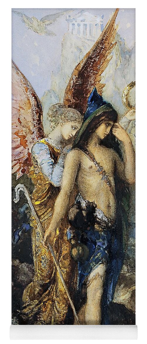 Gustave Moreau Yoga Mat featuring the painting The Voices. Hesiod and the Muse by Gustave Moreau