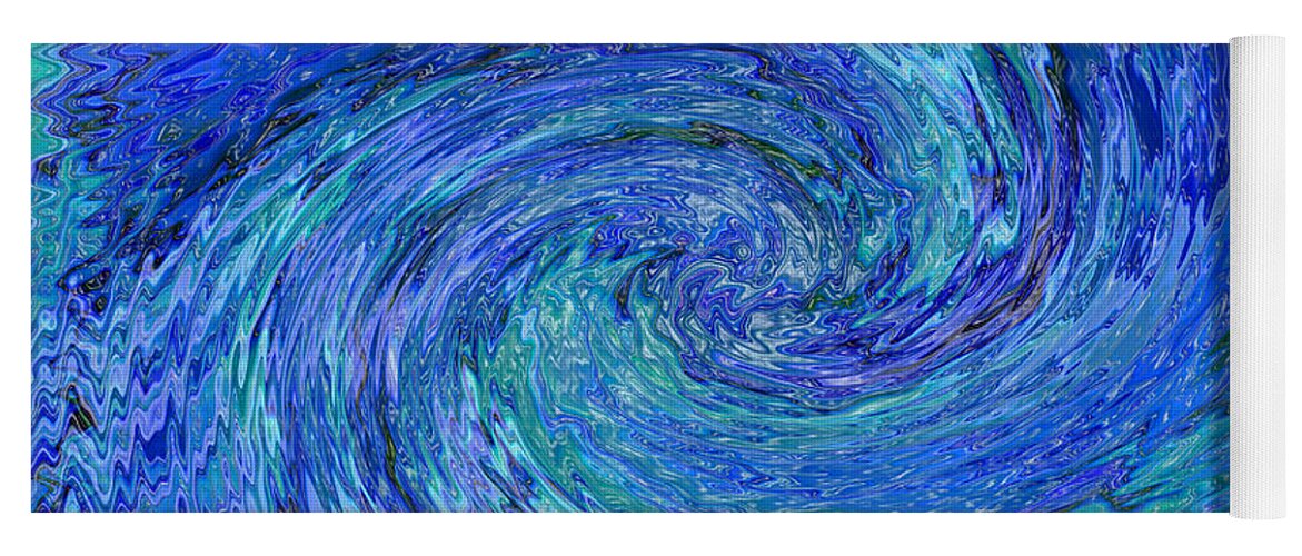 Abstract Yoga Mat featuring the digital art The Wave by Carol Groenen