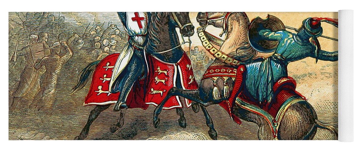 History Yoga Mat featuring the photograph Third Crusade, King Richard Battles by British Library