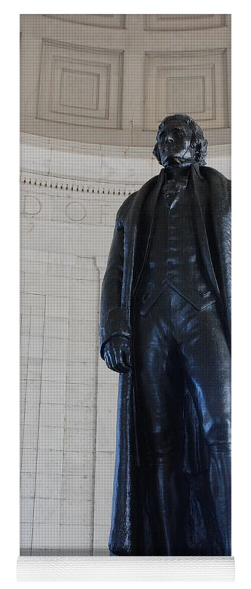 Declaration Of Independence Yoga Mat featuring the photograph Thomas Jefferson Statue by Kenny Glover