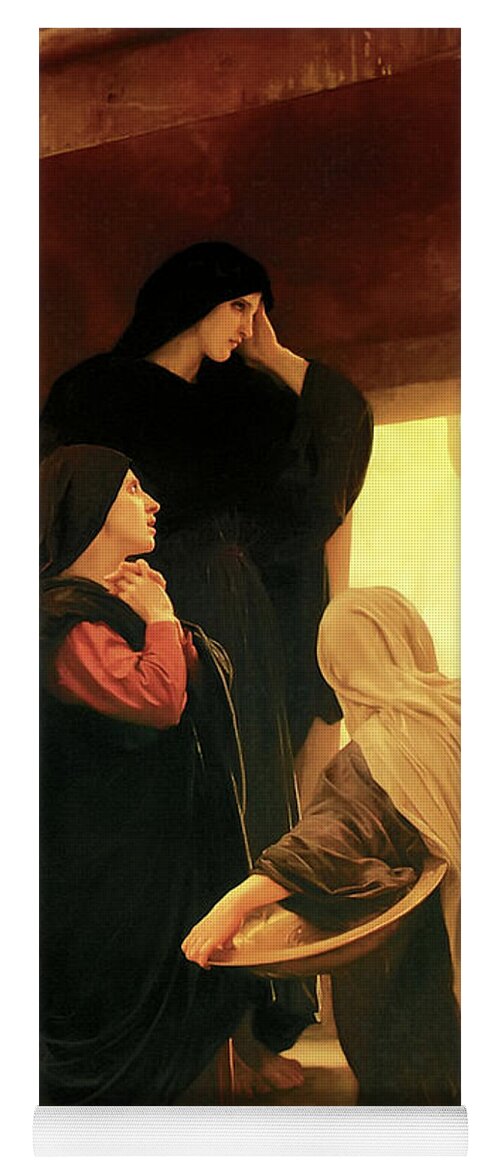 William Adolphe Bouguereau Yoga Mat featuring the painting Three Marys at the Tomb by William Adolphe Bouguereau