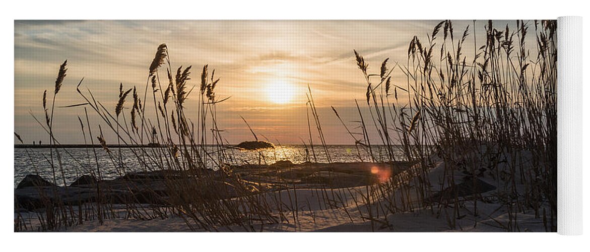 New Jersey Yoga Mat featuring the photograph Through the Reeds by Kristopher Schoenleber