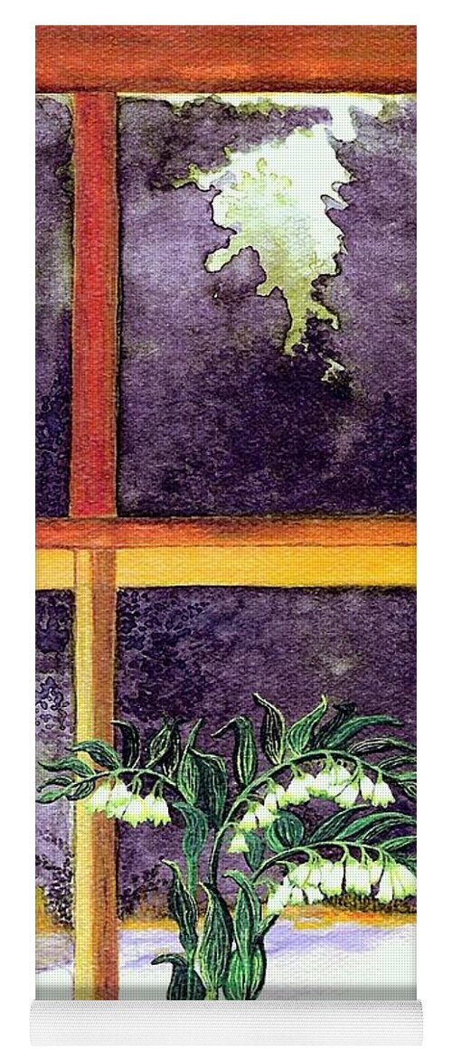 Fine Art Yoga Mat featuring the painting Through the Window by Patricia Griffin Brett