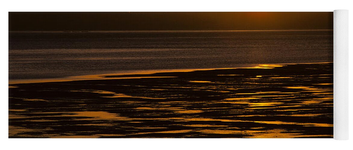 Background Yoga Mat featuring the photograph Tidal Pattern at Sunset by Jeff Goulden