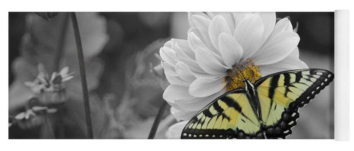 Tiger Butterfly Yoga Mat featuring the photograph Tiger Butterfly by GeeLeesa Productions