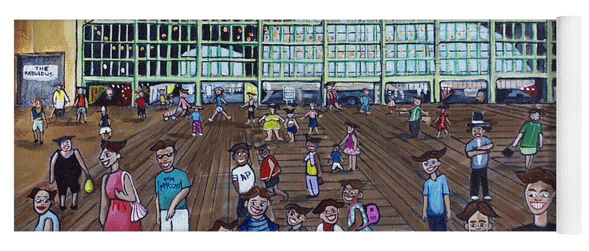 Asbury Park Yoga Mat featuring the painting Tillie is Everyone by Patricia Arroyo