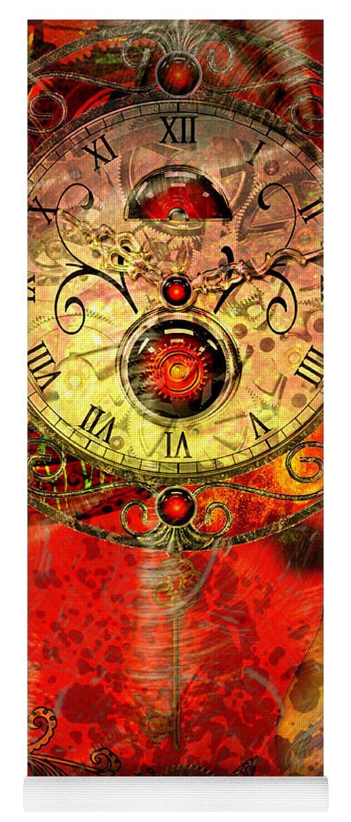 Time Yoga Mat featuring the mixed media Time Passes by Ally White