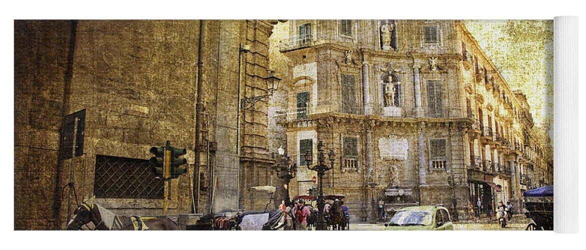 Palermo Yoga Mat featuring the photograph Time Traveling in Palermo, Sicily by Madeline Ellis