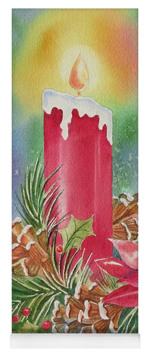 Holiday Yoga Mat featuring the painting Tis the Season by Deborah Ronglien