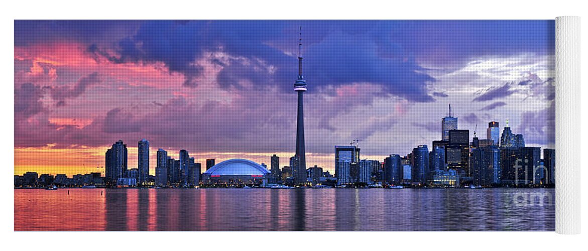 Toronto Yoga Mat featuring the photograph Toronto skyline 1 by Elena Elisseeva