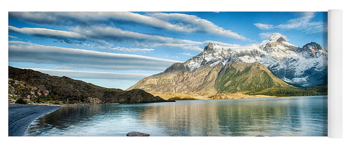 Patagonia Yoga Mat featuring the photograph Torres del Paine Park by Timothy Hacker