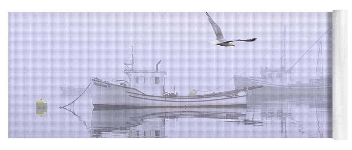 Tranquil Fog Yoga Mat featuring the photograph Tranquil Morning Fog by Marty Saccone