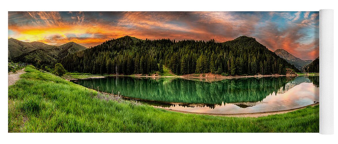Reservoir Yoga Mat featuring the photograph Tranquility by Brett Engle