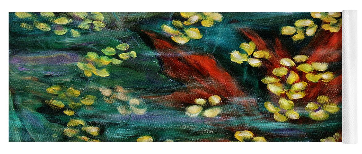 Nature Yoga Mat featuring the painting Transforming... by Xueling Zou