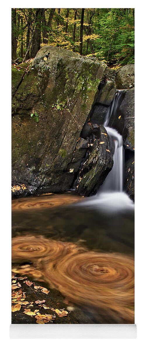 Waterfall Yoga Mat featuring the photograph Triple Swirls by Susan Candelario