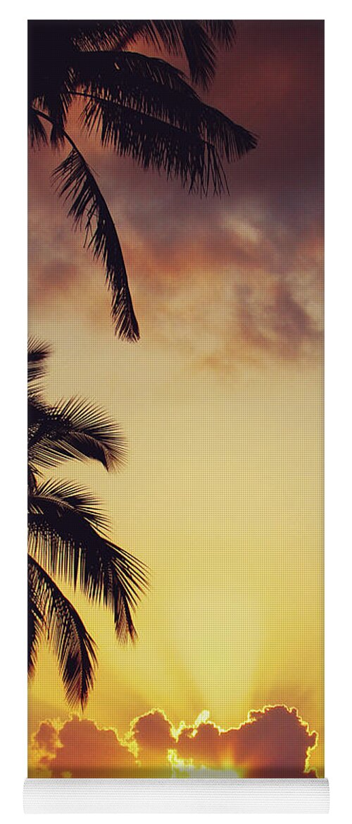 Tropical Yoga Mat featuring the photograph Tropical Sunset by Jenny Rainbow