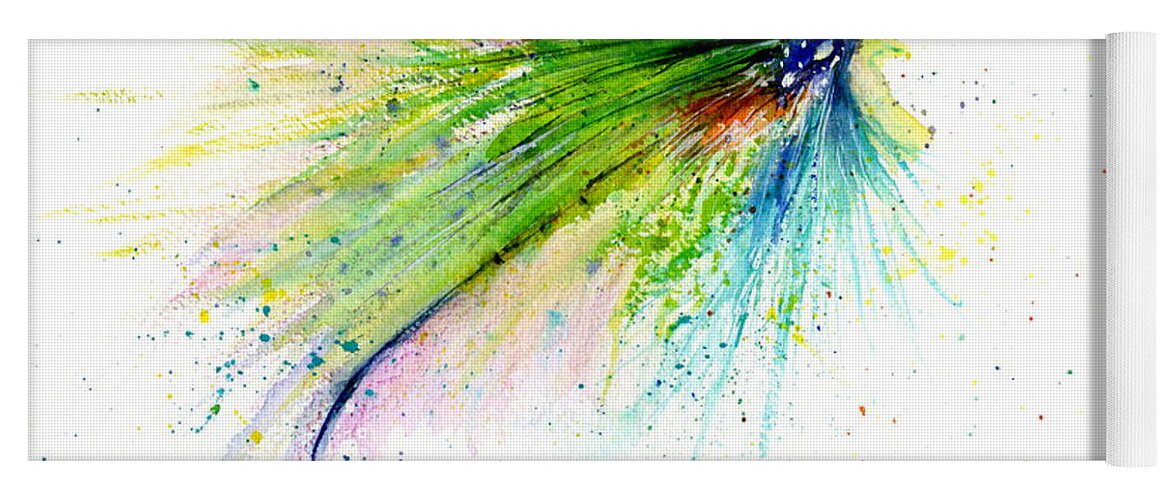Trout Fly Yoga Mat featuring the painting Trout Fly by Christy Lemp