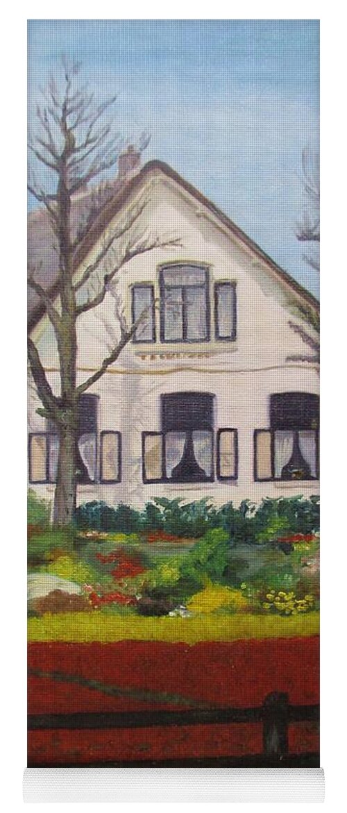 Impressionism Yoga Mat featuring the painting Tulip Cottage by Martin Howard