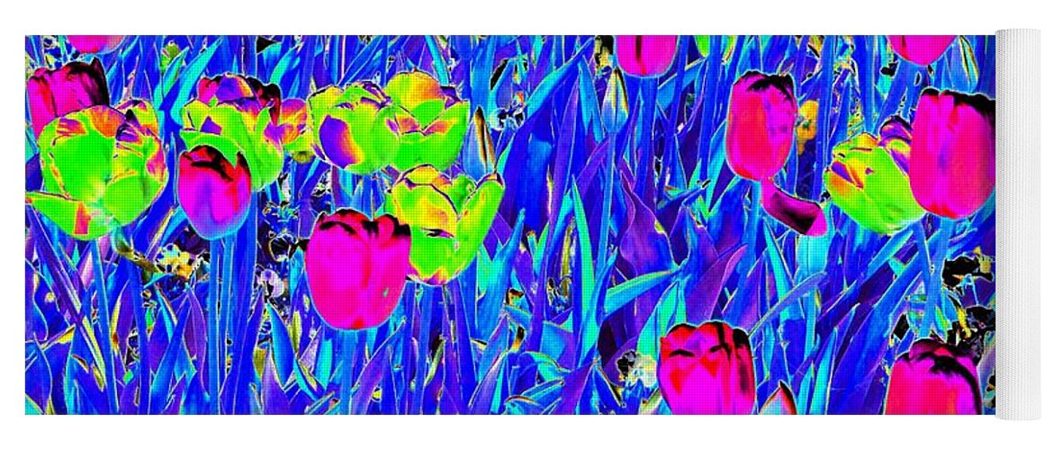 Tulip Yoga Mat featuring the photograph Tulips - Field With Love - PhotoPower 2000 by Pamela Critchlow